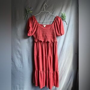 Cato Red knitted top Midi Dress